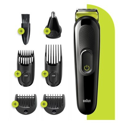 Braun MGK3221 6-in-1 Baardtrimmer Voor Mannen, Gezichts-, Haar-, Oor-, Neustrimm