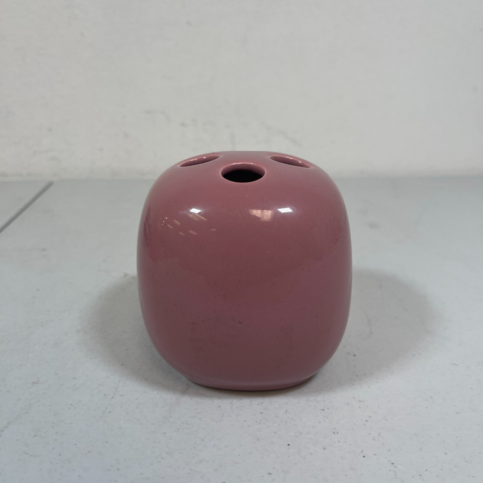 Vintage Earthenware Toothbrush Holder Pink With Original Packaging - Picture 7 of 12
