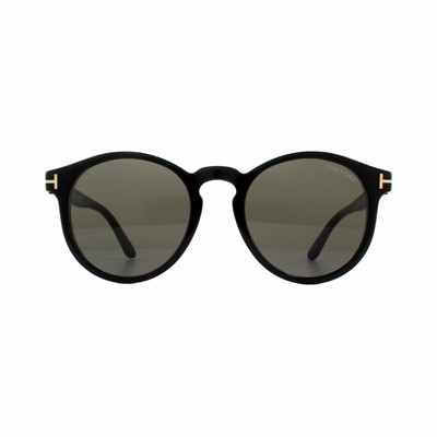 Pre-owned Tom Ford Sunglasses Ian 0591 01a Shiny Black Gray Smoke Gradient