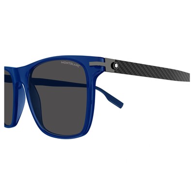 MONTBLANC MONT BLANC MB0248S-002 BLUE BLUE SMOKE SUNGLASSES