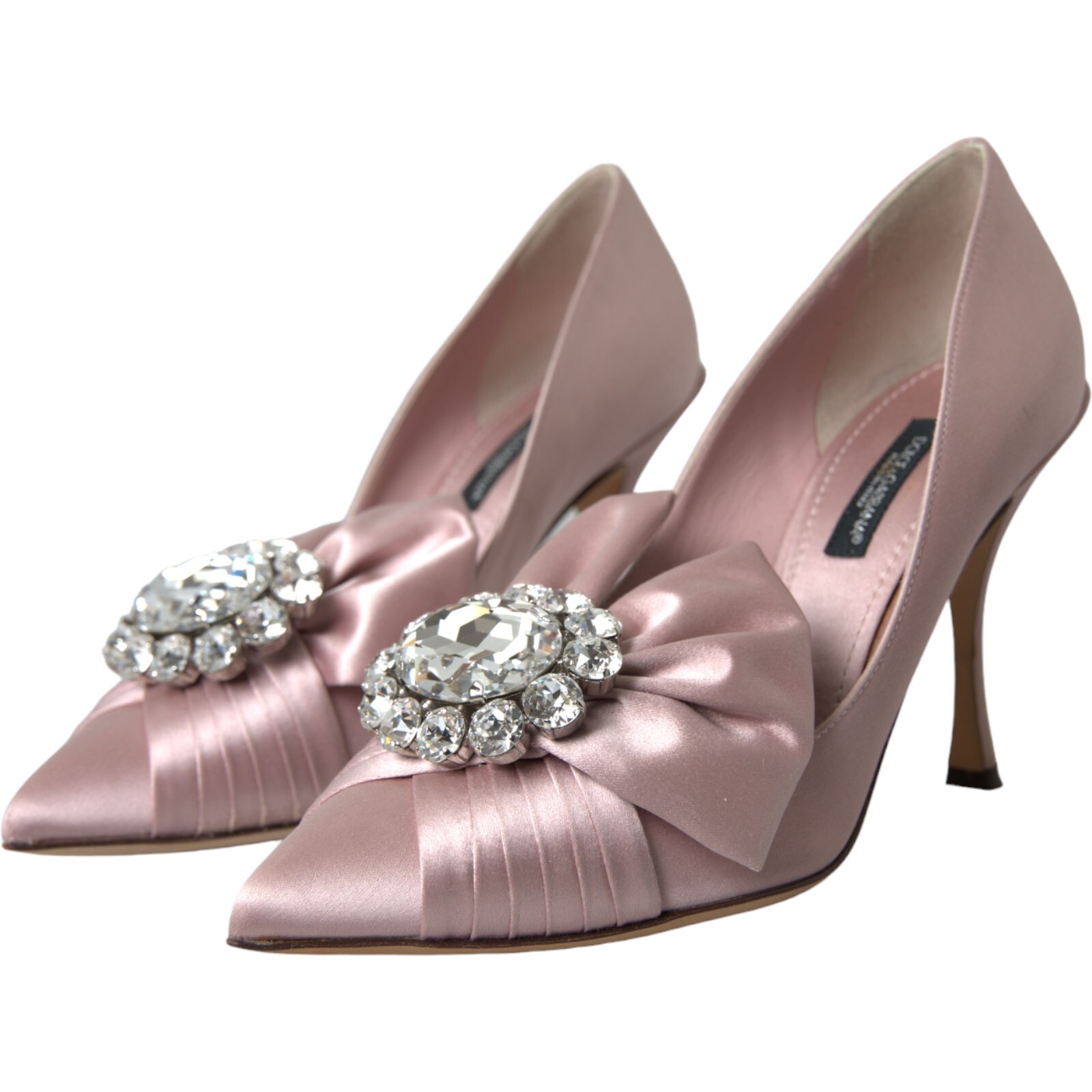 DOLCE & GABBANA ピンク グリッター ハイヒール DOLCE & GABBANA Shoes Pink Strass Crystal Heels Pumps EU40.5