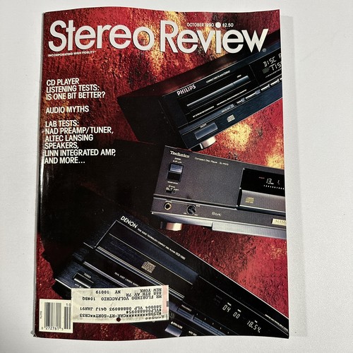 Vintage STEREO REVIEW Magazine October 1990 Audiophile Audio Video CD Player
