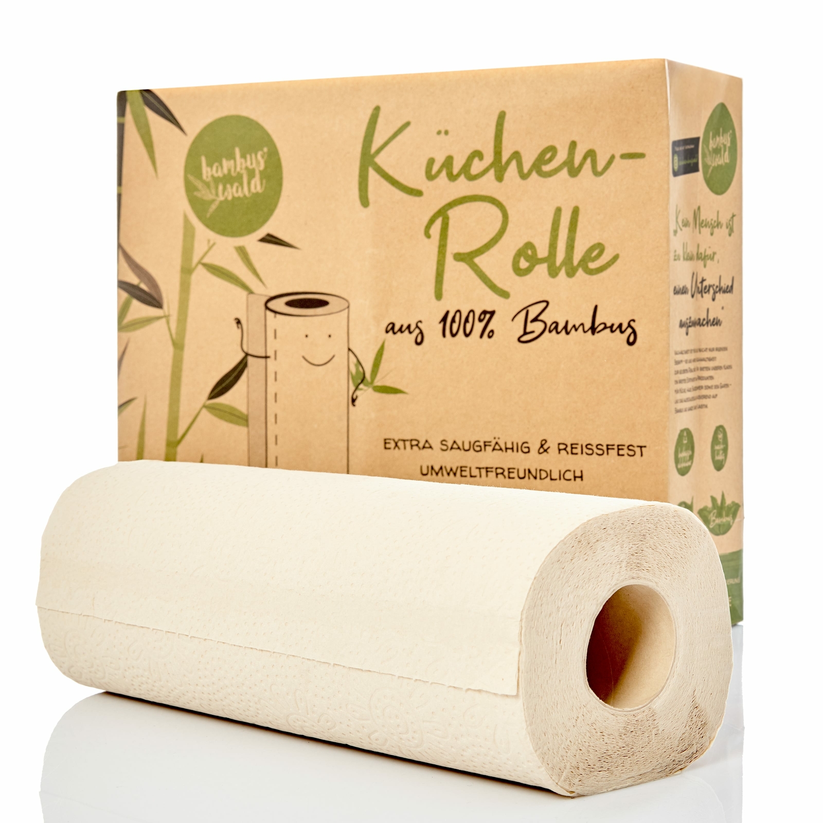 24 Rollen je 80 Blatt - Bambus Küchenrolle Küchenpapier Haushaltstücher