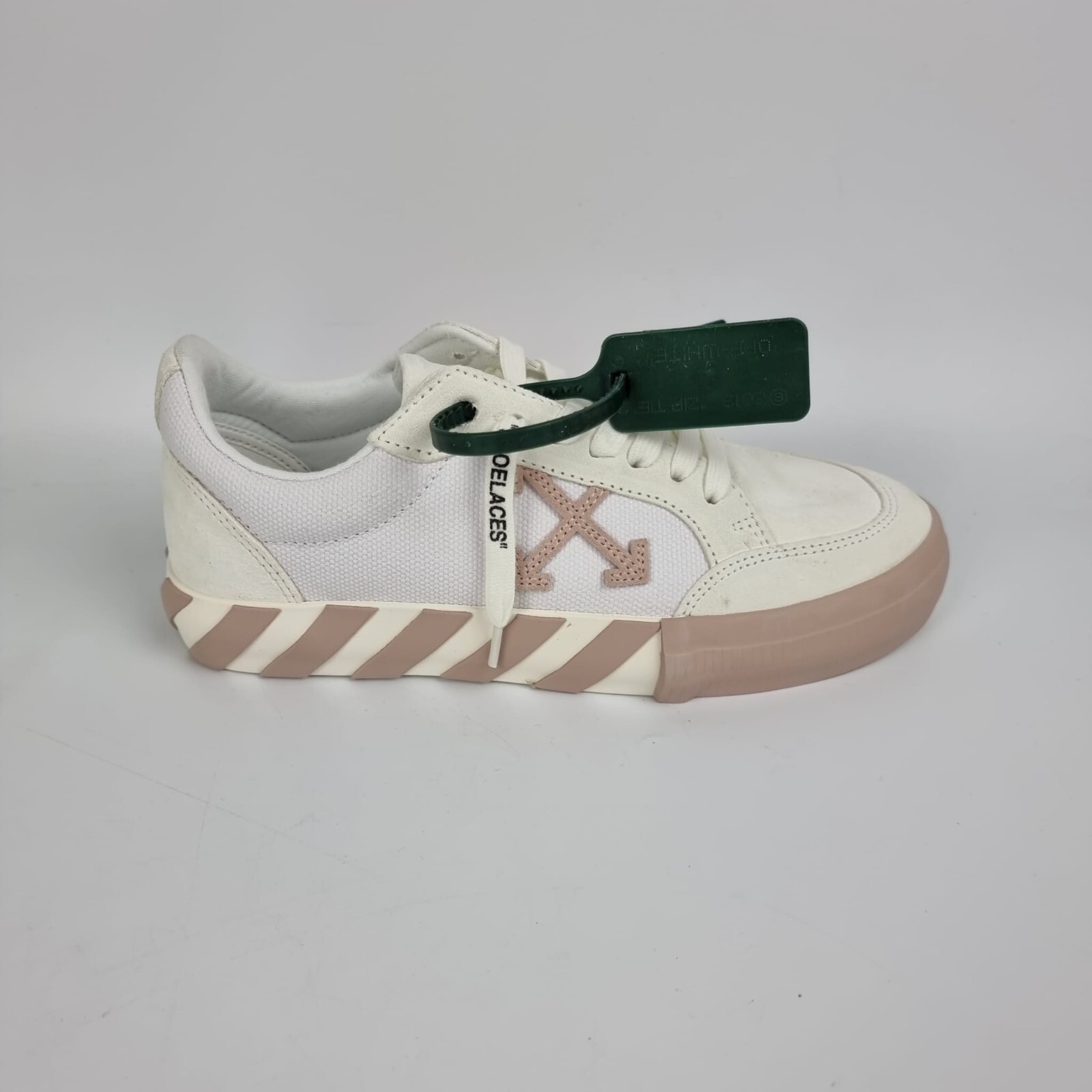 Pre-owned Off-white Vulcanized Women's White And Pink Sneakers Size 38 Us 8