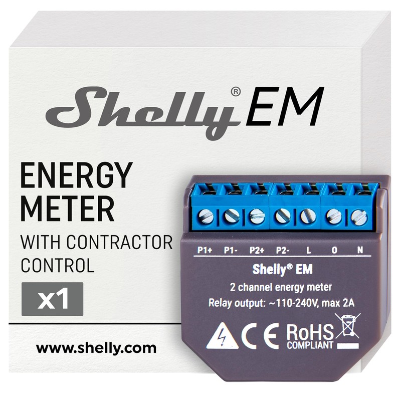 Shelly EM | Wlan-gesteuerter intelligenter Energiezähler mit Schützsteuerung ...