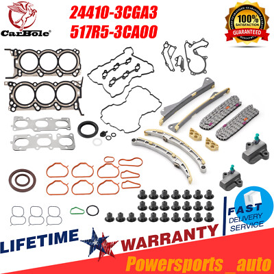 Timing Chain Kit & Head Gasket Bolt Set for Santa Fe Sorento Azera Genesis 3.8L