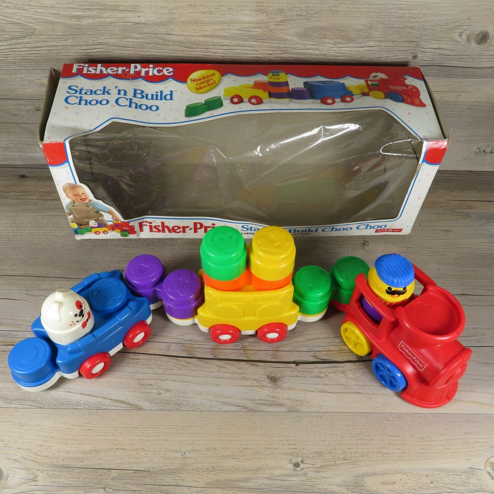 Fisher-Price Stack And Roll Choo Choo Stacker Von Mattel - Lernspielzeug Für Kleinkinder