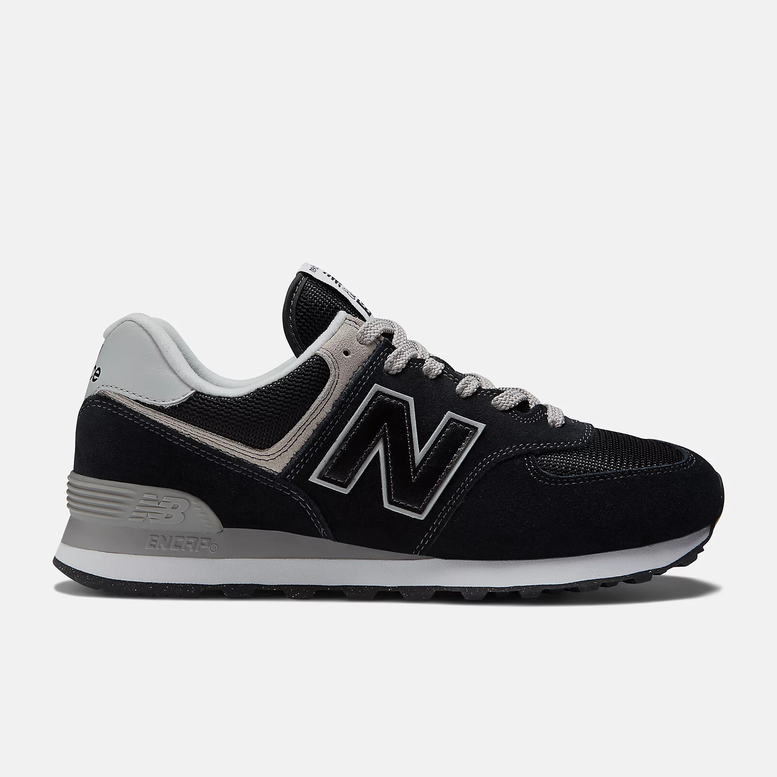 Мужские кроссовки New Balance 574v3, черные с белым ML574EVB