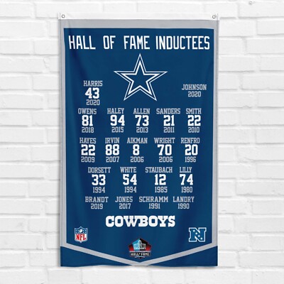 Dallas Cowboys 3x5 ft Flag Hall of Fame Inductees Super Bowl Champs Banner