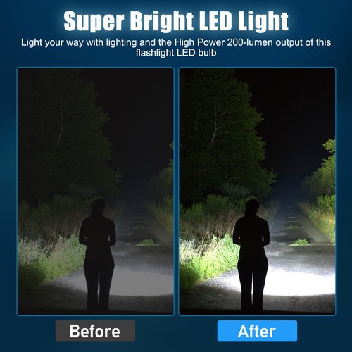 4Pcs P13.5S 3-12V LED Flashlight Bulbs Upgrade Work Lamps for Maglite Cell 3200K