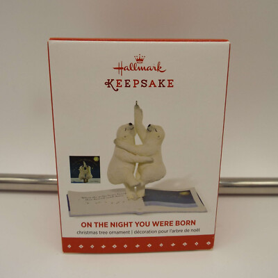2015 Hallmark Keepsake ON THE NIGHT YOU WERE BORN Christmas Ornament Polar Bears