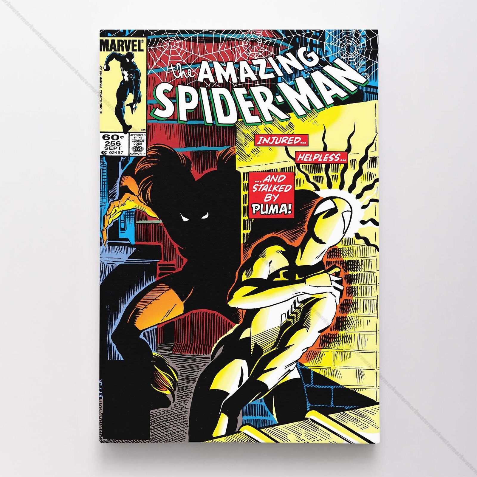 The Amazing Spider-Man #256 Poster Canvas Spiderman Marvel Comic Book Print