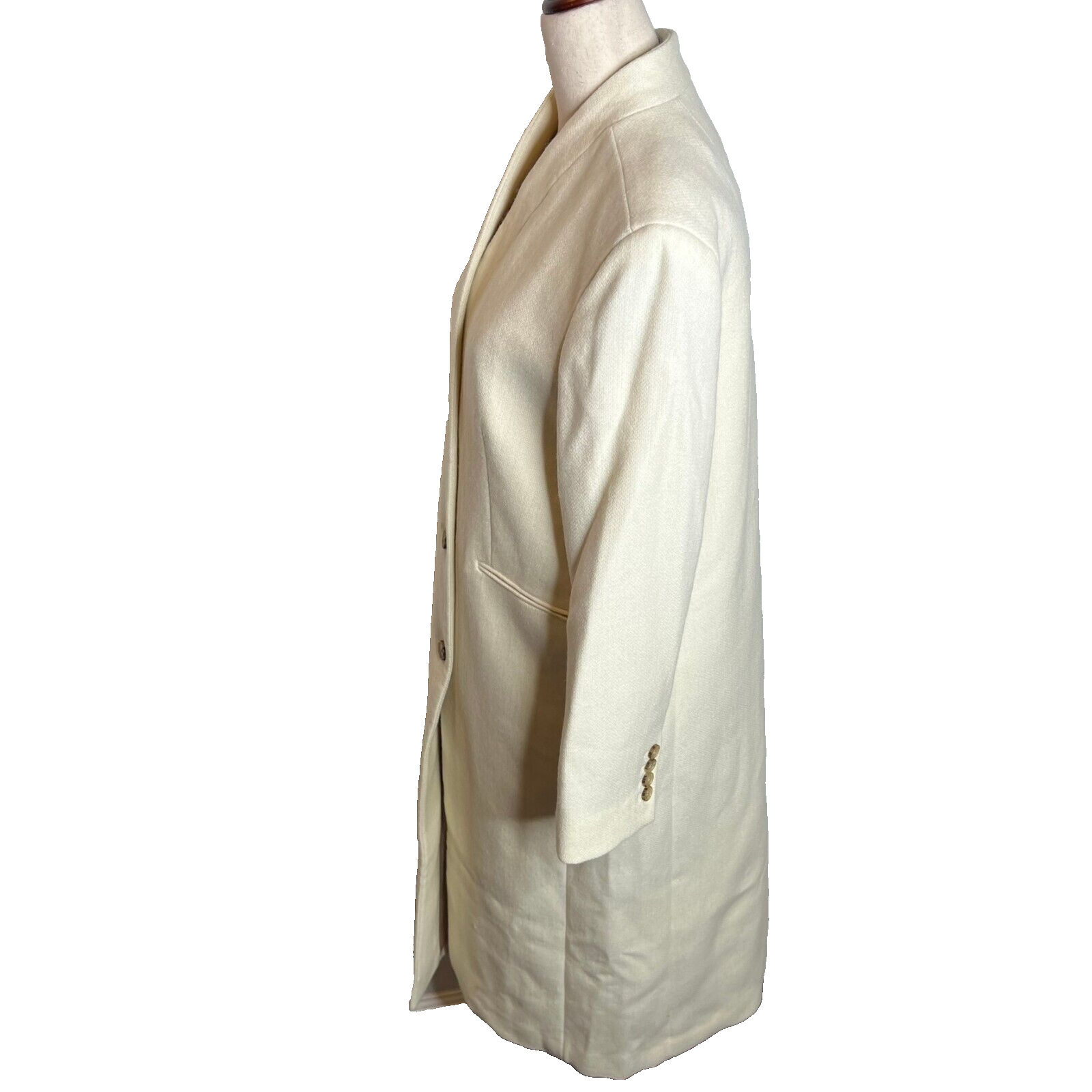 Pre-owned Jcrew J.crew Womens $428 Palais Topcoat Italian Melton Wool Blend Ivory Size 14 Bu452 In White
