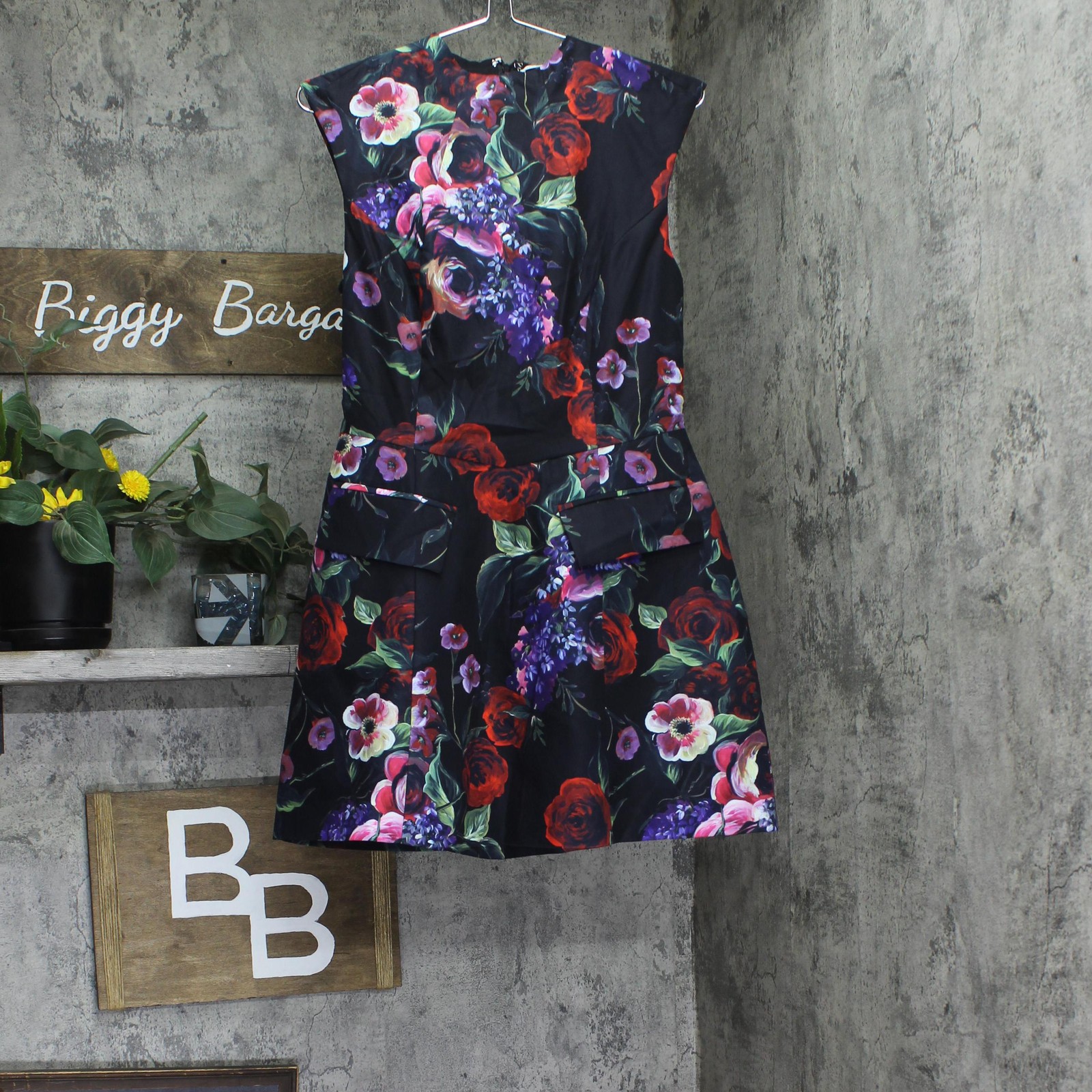 Avec Les Filles Women's Printed Mock-Neck Fit & Flare Dress - Dark Porto - Size 6