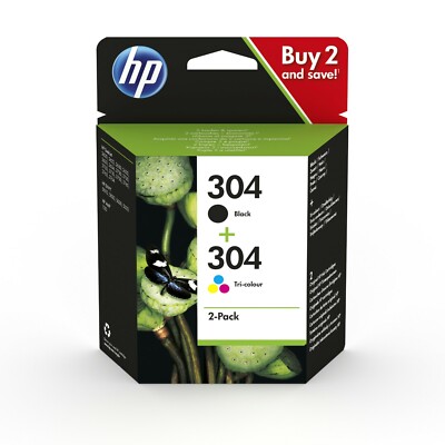Original HP 304 Black & Colour Ink Cartridge For DeskJet 2633 Inkjet Printer