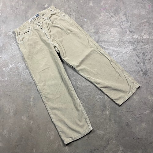 90s VTG GAP wide leg Corduroy Pants Loose 36x29 Tan Baggy