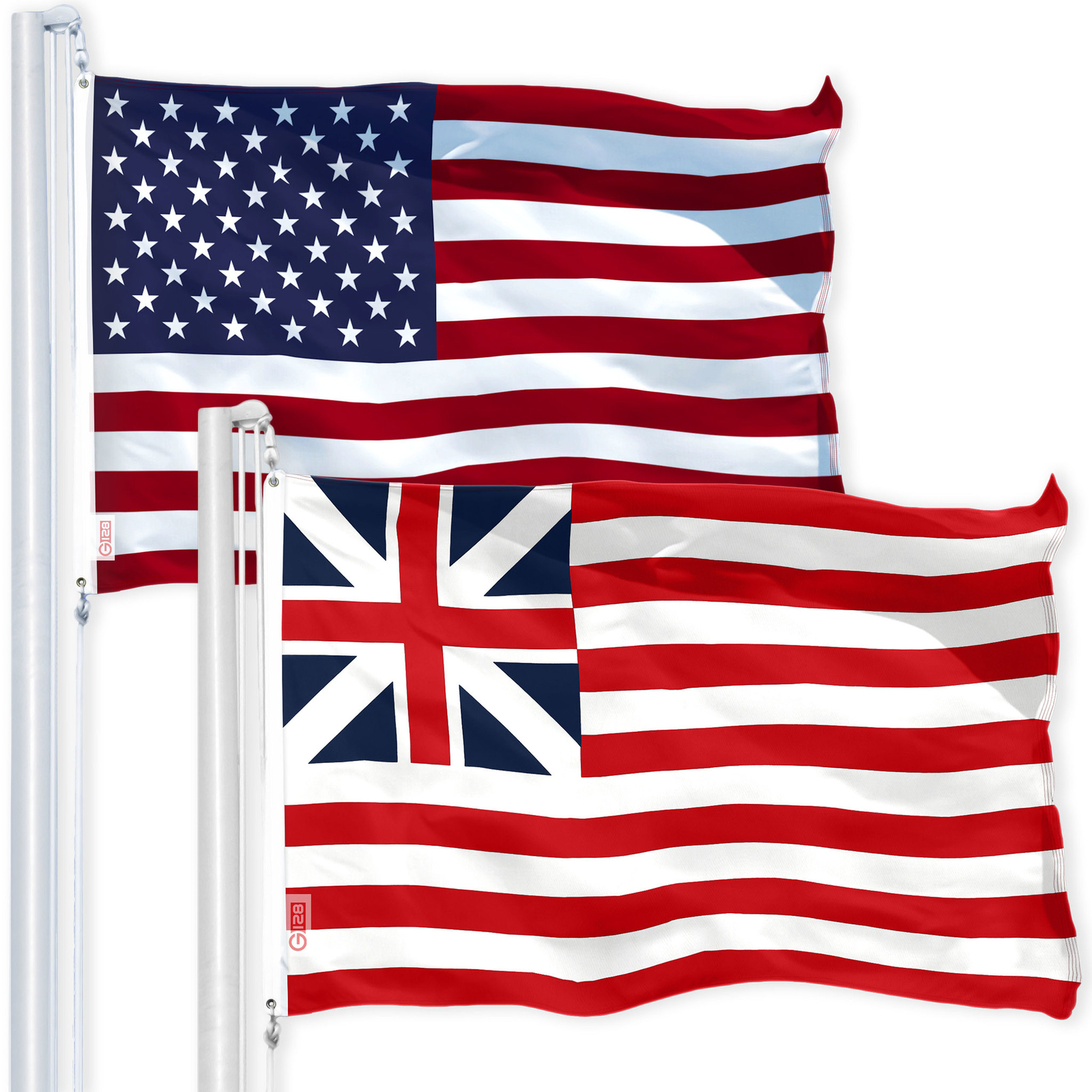 NEW G128 Grand Union Flag and American Flag Set 3x5 FT