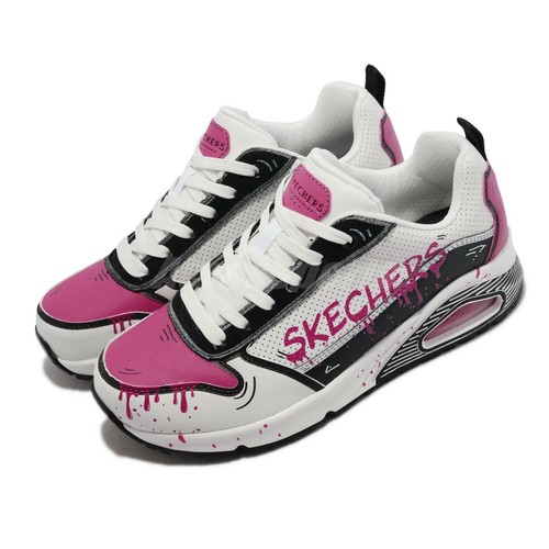 

Женская повседневная обувь Skechers Uno-Drip Dry White Black Pink 155365-WBPK, Белый, Uno-drip Dry