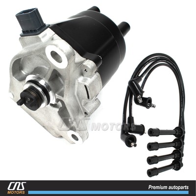 IGNITION DISTRIBUTOR & SPARK PLUG WIRE SET for 98-02 ACURA CL HONDA ACCORD