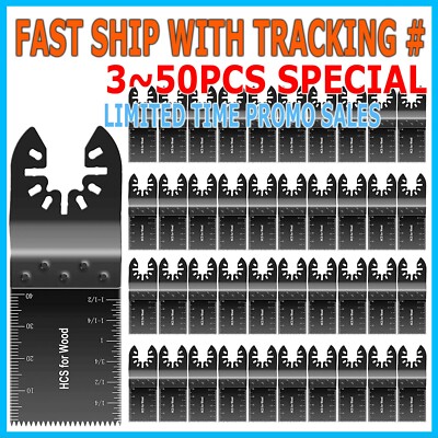 3-50Pcs Oscillating Multi Tool saw blades Wood Metal Cut Cutter For Dewalt Fein