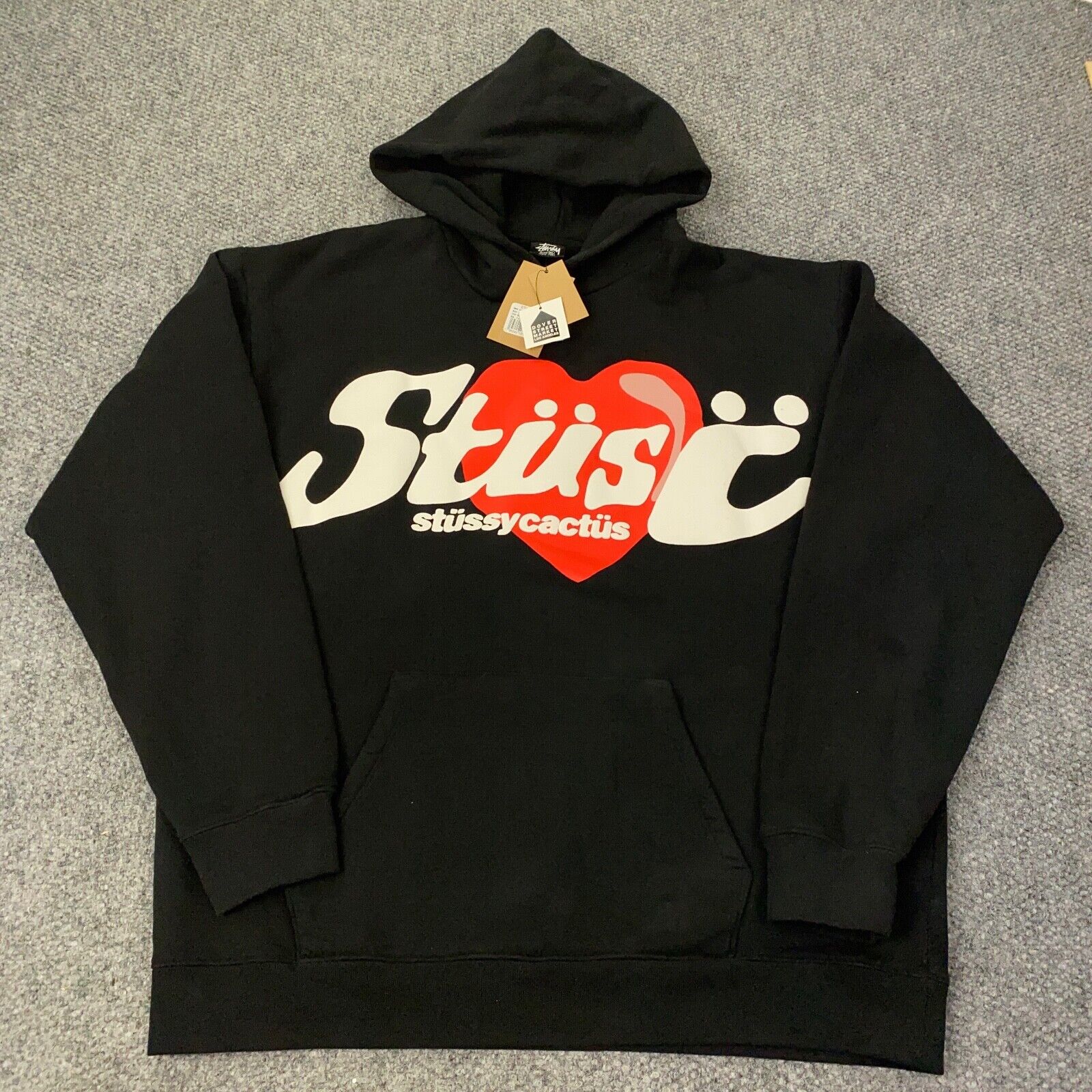 Stussy X CPFM Cactus Plant Flea Market Heart Hoodie Mens XL Stussy X CPFM Cactus Plant Flea Market Heart Hoodie Mens XL