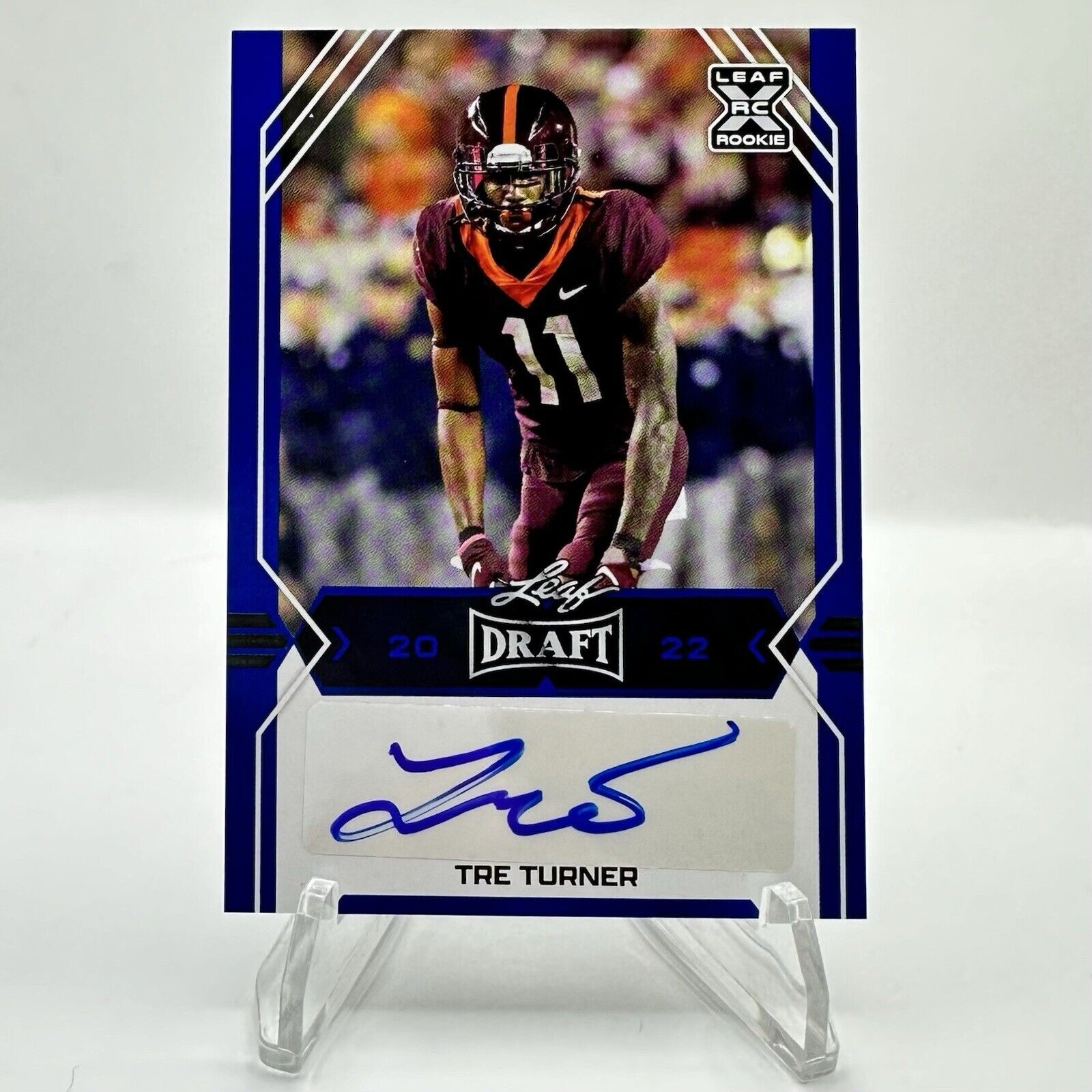 2022 Leaf Draft TRE TURNER #BA-TT1 RC Rookie Auto BLUE