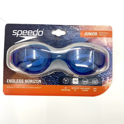 Speedo Junior Endless Horizon Goggle Anti Fog Flex Fit Blue  Age 6-14