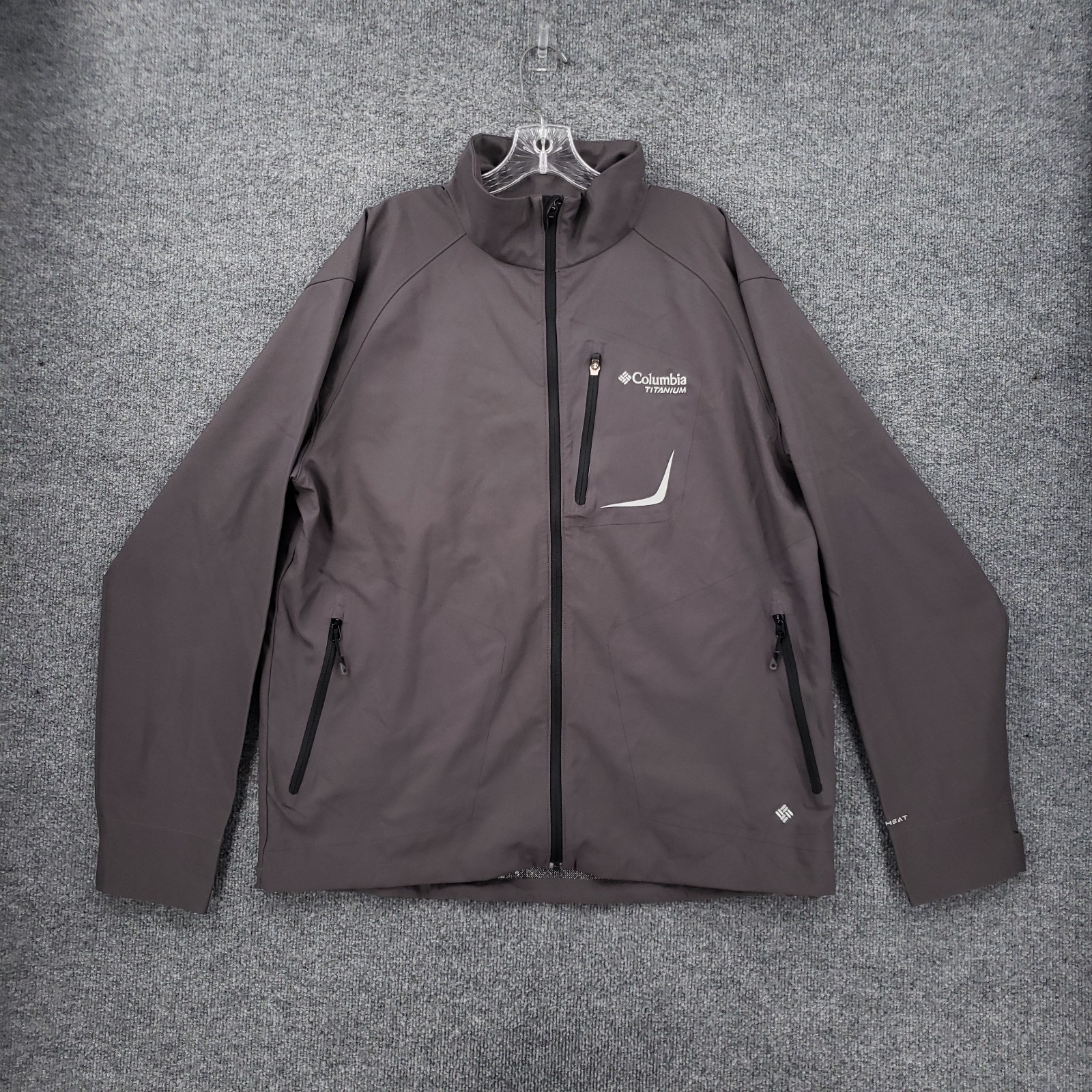 Columbia Jacket Mens XL Gray Titanium Omni Shield Full Zip