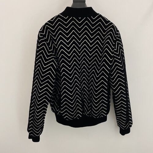 Pre-owned Saint Laurent Striped Bomber In All Sizes In Black