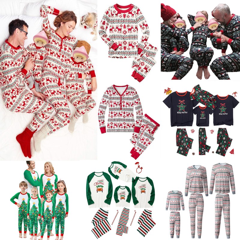 Weihnacht Nachtwäsche Sets Papa Mama Kinder Xmas familie Pyjamas Outfit Set