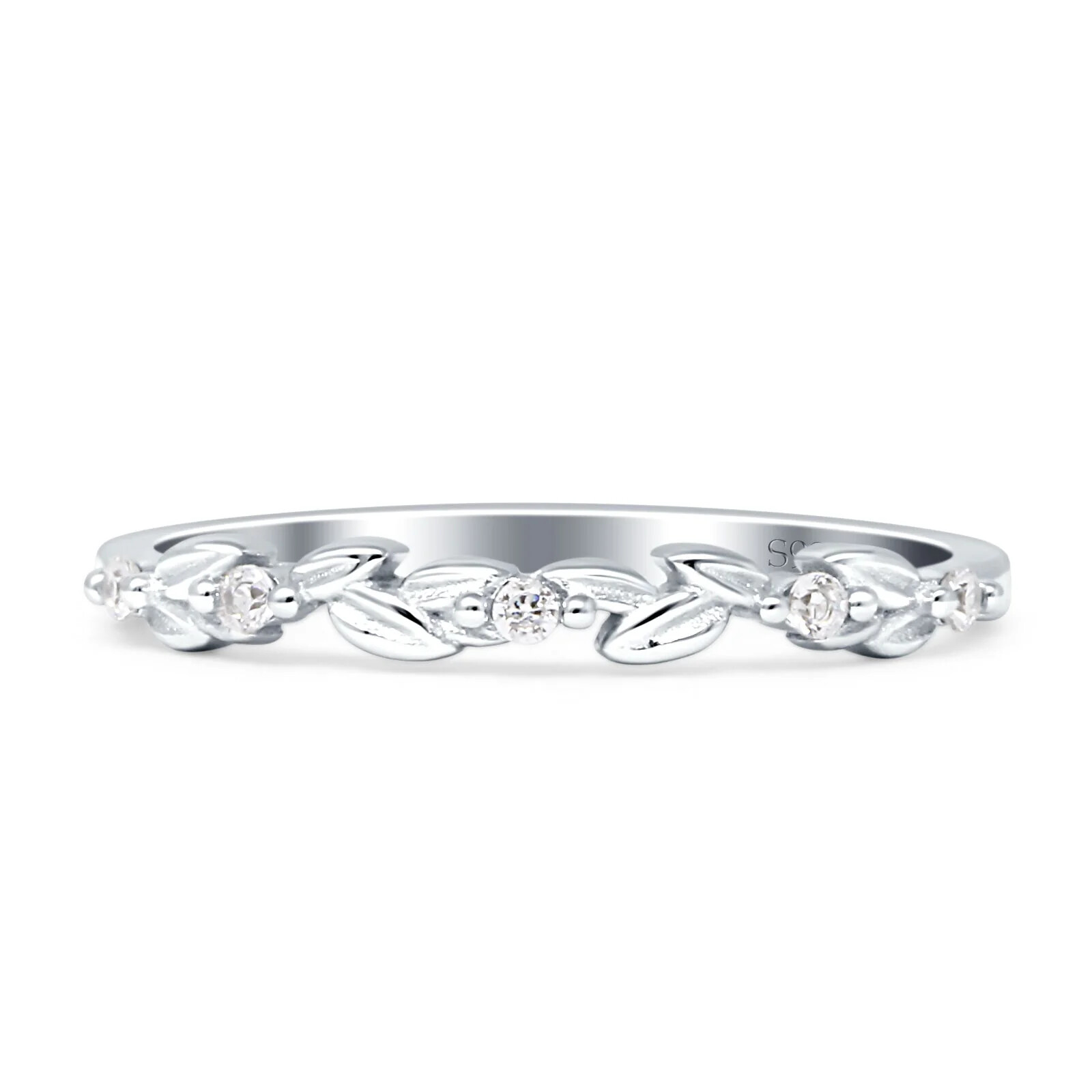 floral & leaf design RING 925刻印 Amazon.com: Flowers & Leaves Ring 925 Sterling Silver