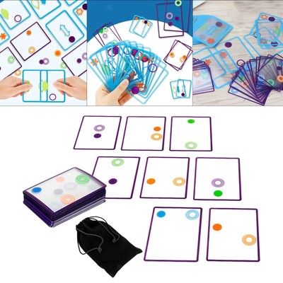 Overlap Card Swish Toy Set Spatial Logical Thinking Development for Family