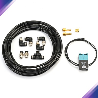 MAC 3-Port Boost Control Solenoid Valve Civic Push Lock Line Kit For Honda Acura