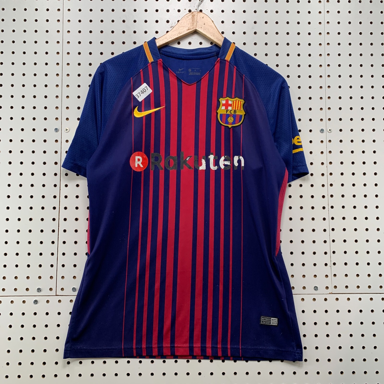 Nike FC Barcelona リオネルメッシ10正規品 Nike Barcelona FC Soccer Jersey Kit Mens Small Blue #10