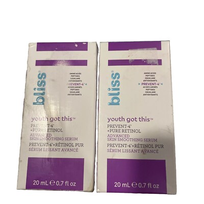 LOT OF 2 Bliss Youth Got This Prevent Pure Retinol Advanced Serum 0.7 fl oz SKU6
