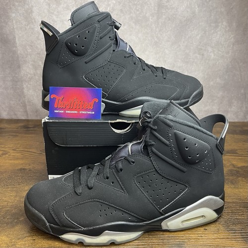Jordan 6 Retro Mid Chrome Size 10.5 DX2836-001 Black Silver