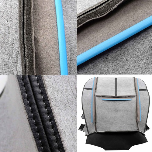 For 2007-14 Chevy Silverado Driver Bottom Leather Seat Cover+Foam Cushion Black