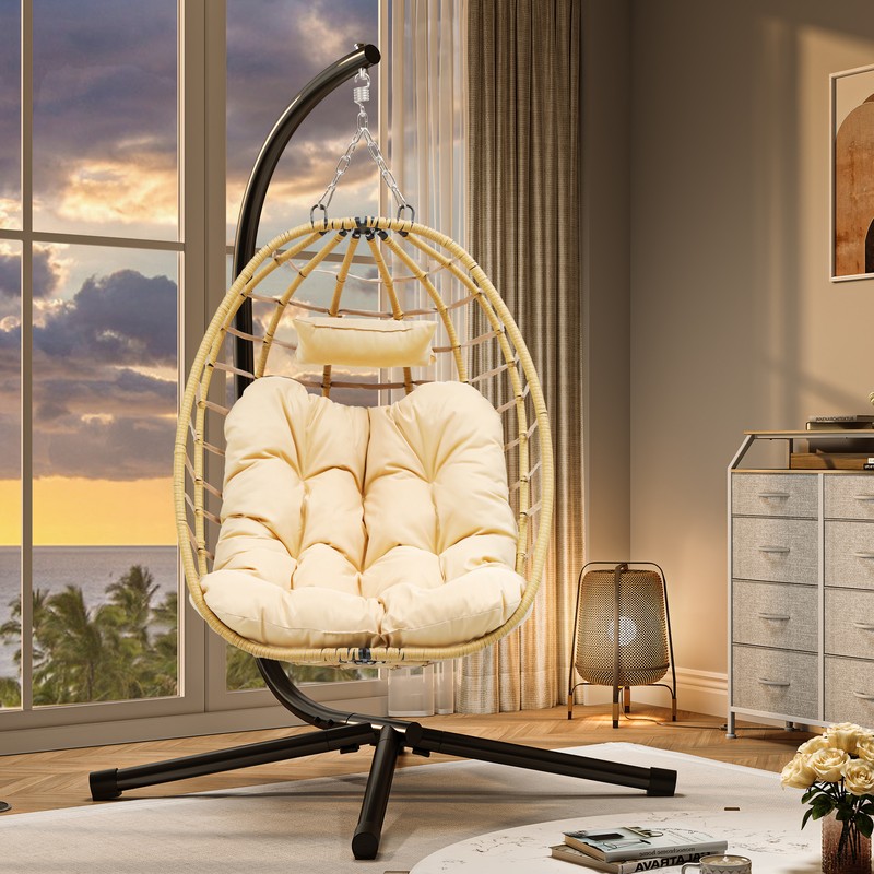 W/steel Stand+cushions Indoor Outdoor