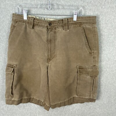Ocean Pacific Mens Shorts 34 Khaki Retro Surf Skater Cargo