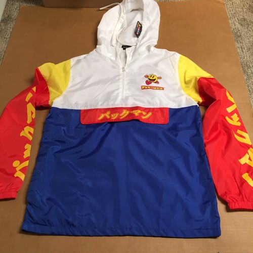 ジャケット・アウター KUBO PARTY Pac-Man Colorblock Japanese Print Men's Size L Windbreaker