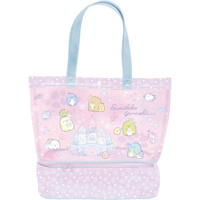 San-X Sumikko Gurashi Pool vinyl bag (Two Rooms) pink H33×W40×D16cm BV47202