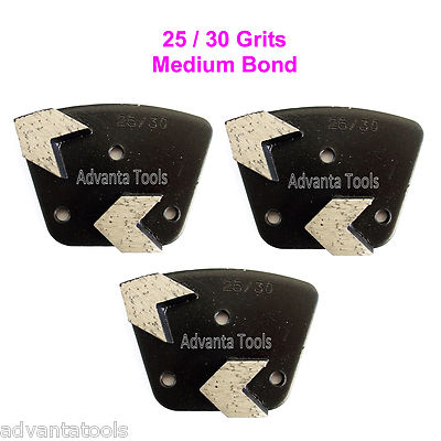 Trapezoid Arrow Seg Grinding Shoe / Disc / Plate - Medium Bond - 25/30 Grit