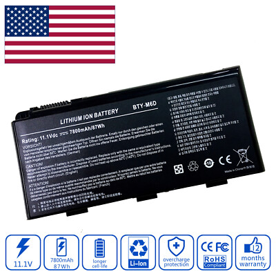 Battery for MSI GT780DXR-609UK GX60 1AC-021US GT60 0NR-004US Pro-888 GX60