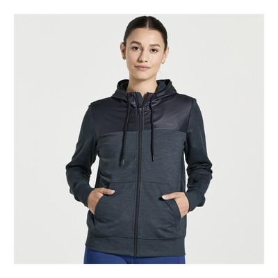 Saucony Women Solstice Zip Hoody Black Heather XL Apparel