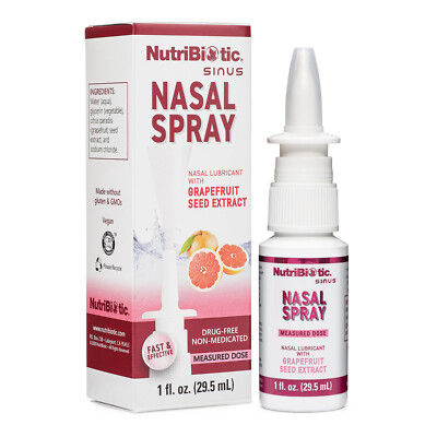 NutriBiotic Nasal Spray - 1 FL OZ Nasal Lubricant with Grapefruit Seed Extract