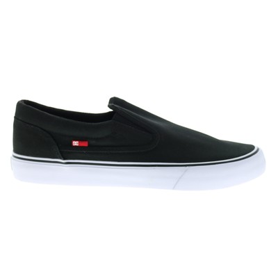

DC Trase Slip-On TX ADYS300602-BKW Мужские черные парусиновые кроссовки для скейтбординга Обувь 13, Черный, DC Trase Slip-On TX