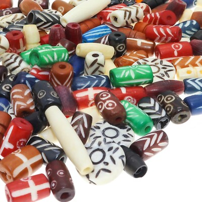 Fun-Weevz 120 PCS Assorted Bone Beads for Jewelry Making Adults