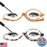 JM 2 Pairs Makeup Reading Glasses Magnifying Flip Down Cosmetic Readers for Women with Spring Hinge +5.0