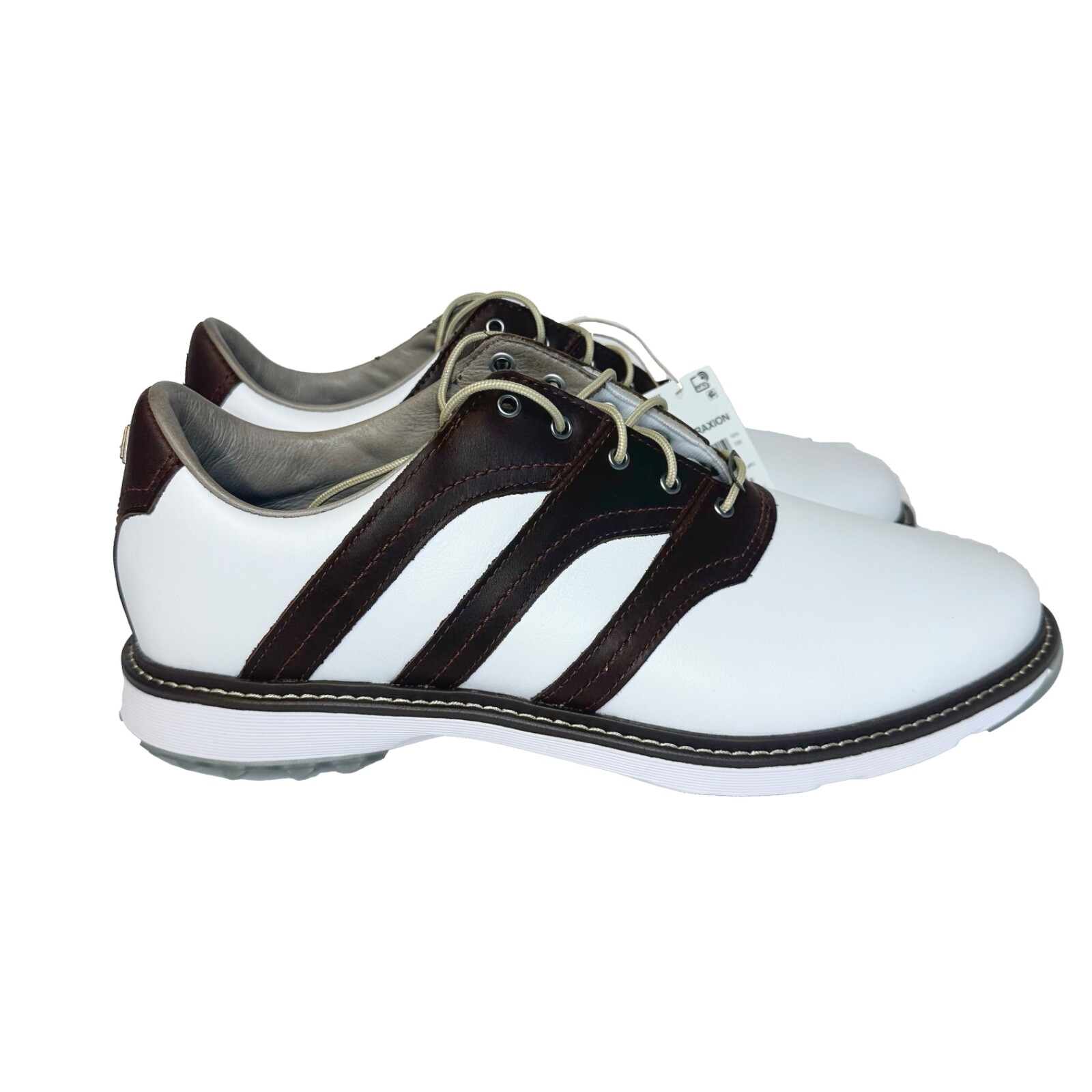 Adidas MC Z-Traxion IG0910 White Brown Spikeless Golf Shoes