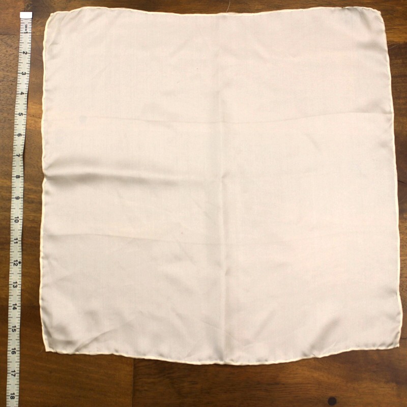 Beige Handkerchief Pocket Square Hank 16” Euc